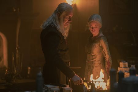 Paddy Considine and Milly Alcock in House of the Dragon (2022)