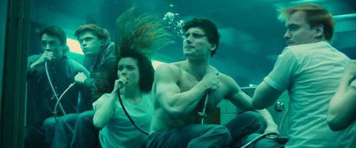 Tom Prior, Rowan Polonski, Nicholas Banks, Edward Holcroft, and Sophie Cookson in Kingsman: The Secret Service (2014)
