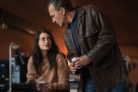 Jose Coronado and Milena Smit in The Snow Girl (2023)