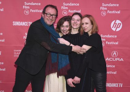 Antoine Simkine, Alante Kavaite, Julija Steponaityte, and Aiste Dirziute at an event for The Summer of Sangaile (2015)