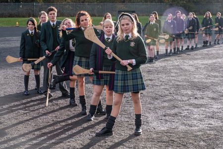 Nicola Coughlan, Leah O'Rourke, Dylan Llewellyn, Louisa Harland, Jamie-Lee O'Donnell, Beccy Henderson, and Saoirse-Monic