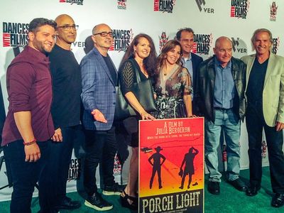 Philippe Bergeron, Arthur Botham Jr., Steve Hofvendahl, Eddie King, Isabel Dréan, Scott Bender, and Nage Canchola at an 