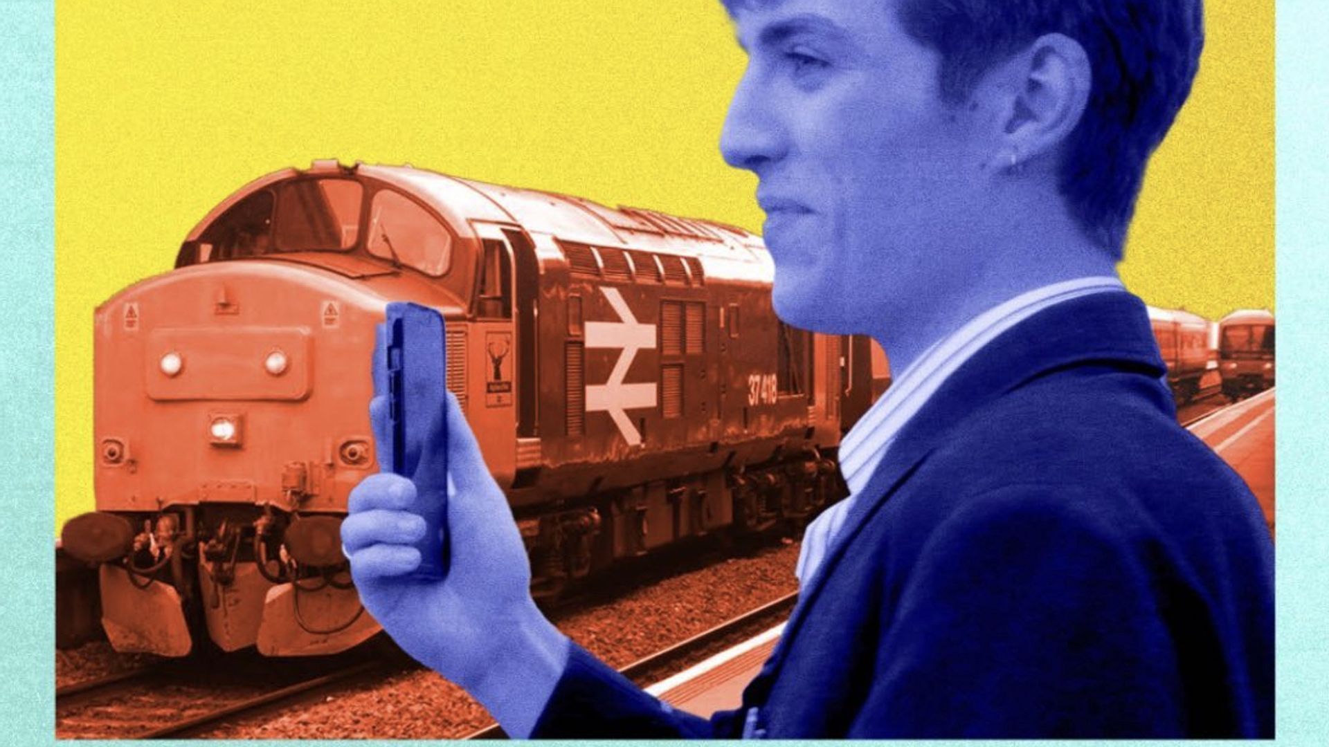 Trainspotting with Francis Bourgeois background