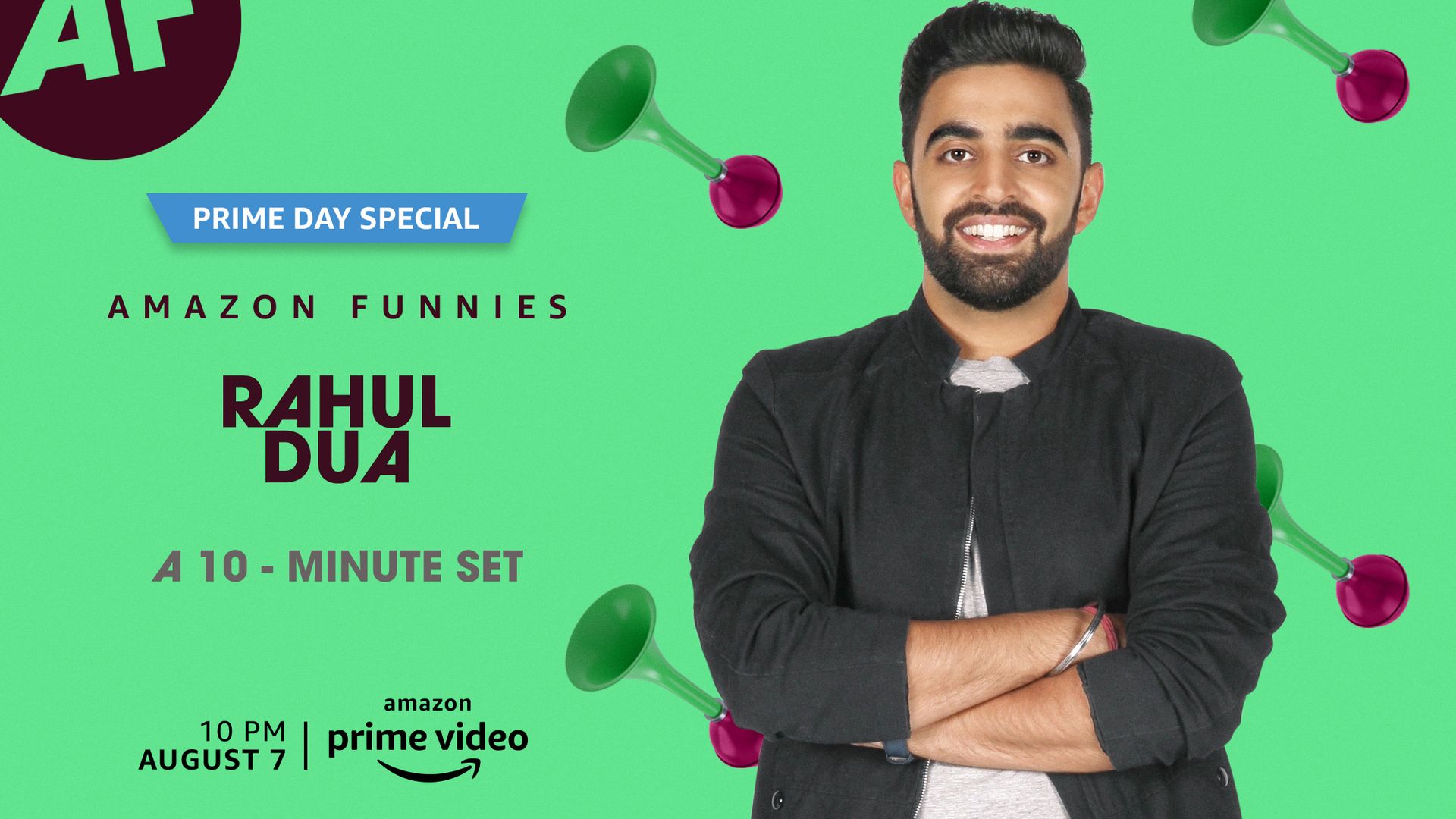 Amazon Funnies - 10 Minute Stand-ups background