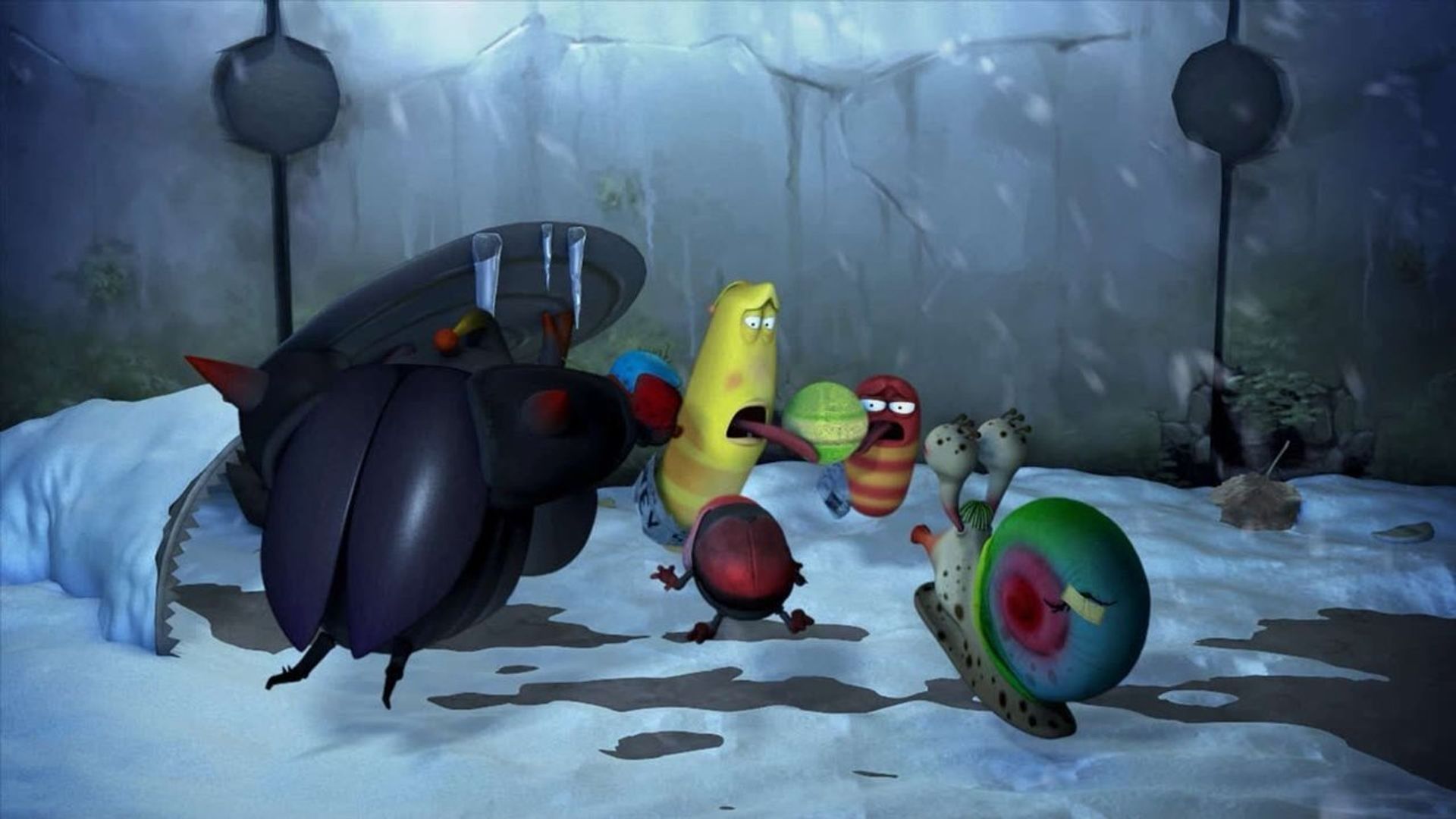 Larva background