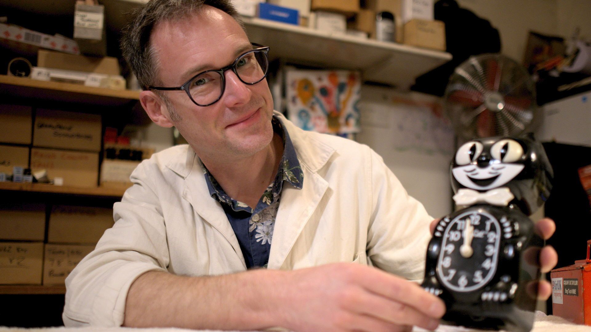 Retro Electric Workshop background