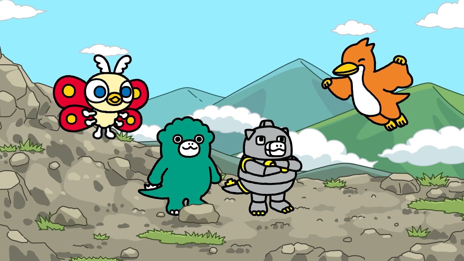 Chibi Godzilla Raids Again background