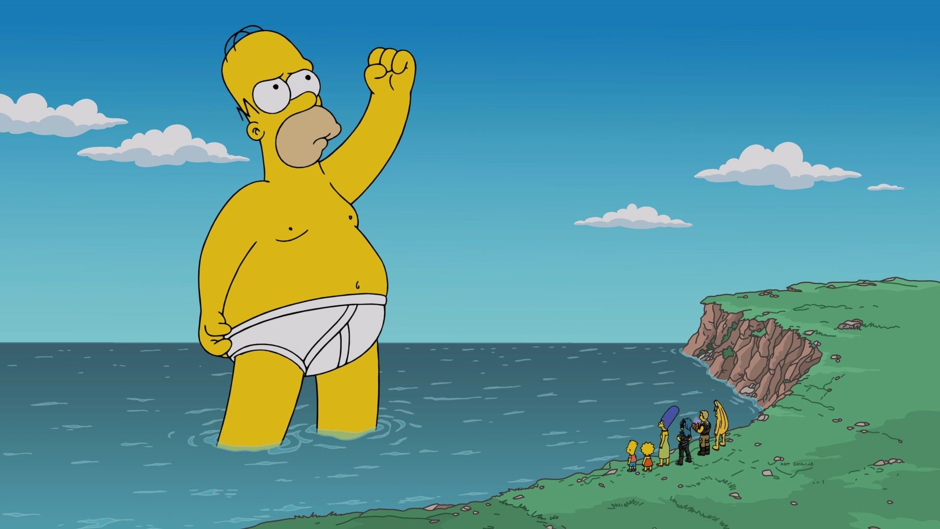 Fortnite x the Simpsons background