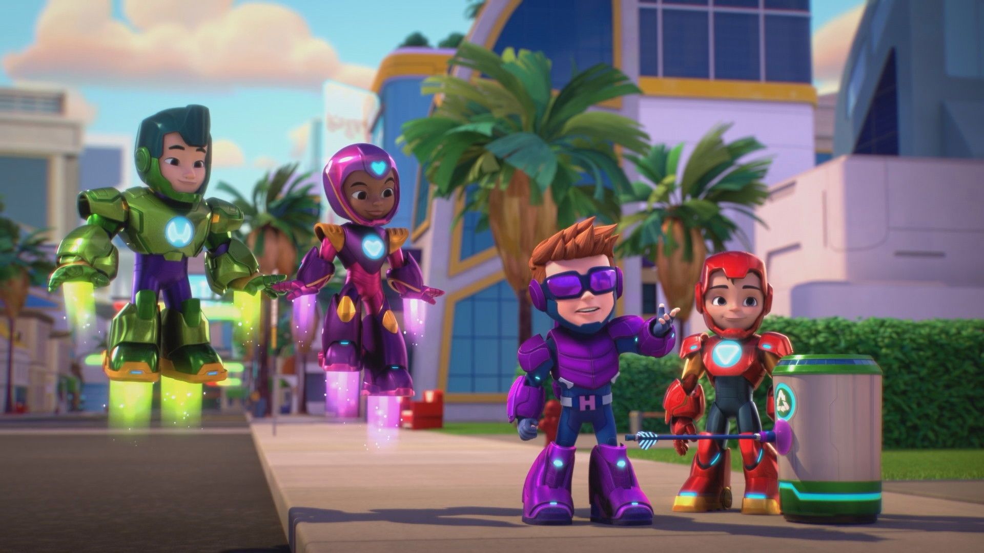 Iron Man and His Awesome Friends background