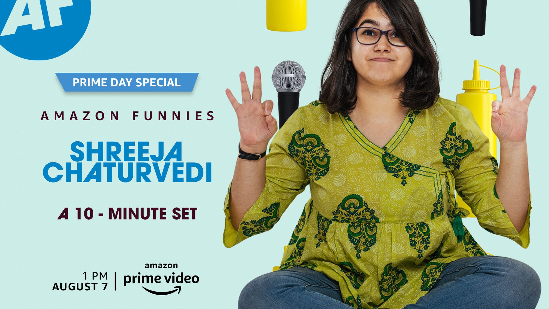 Amazon Funnies - 10 Minute Stand-ups background