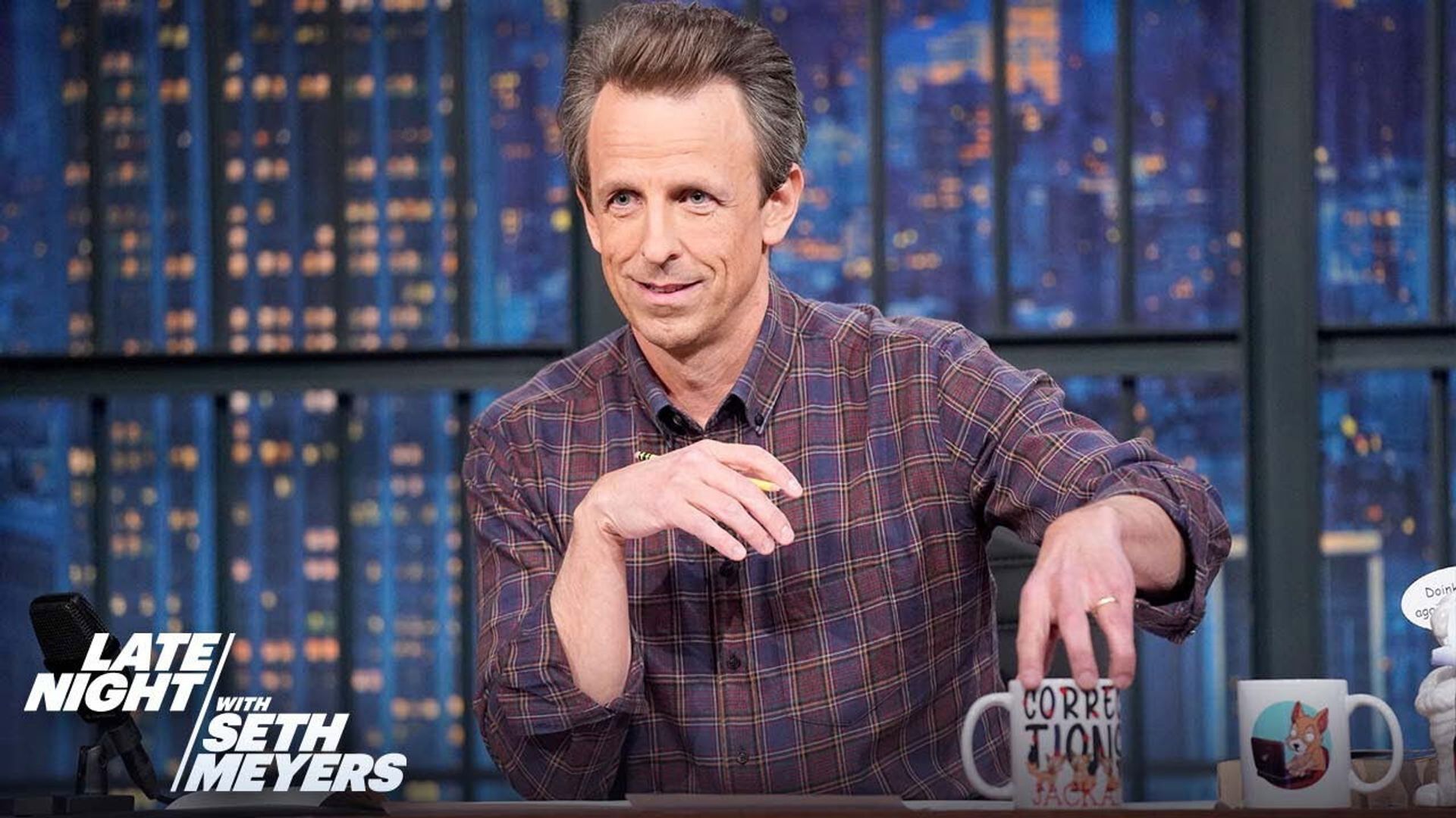Late Night with Seth Meyers: Corrections" background