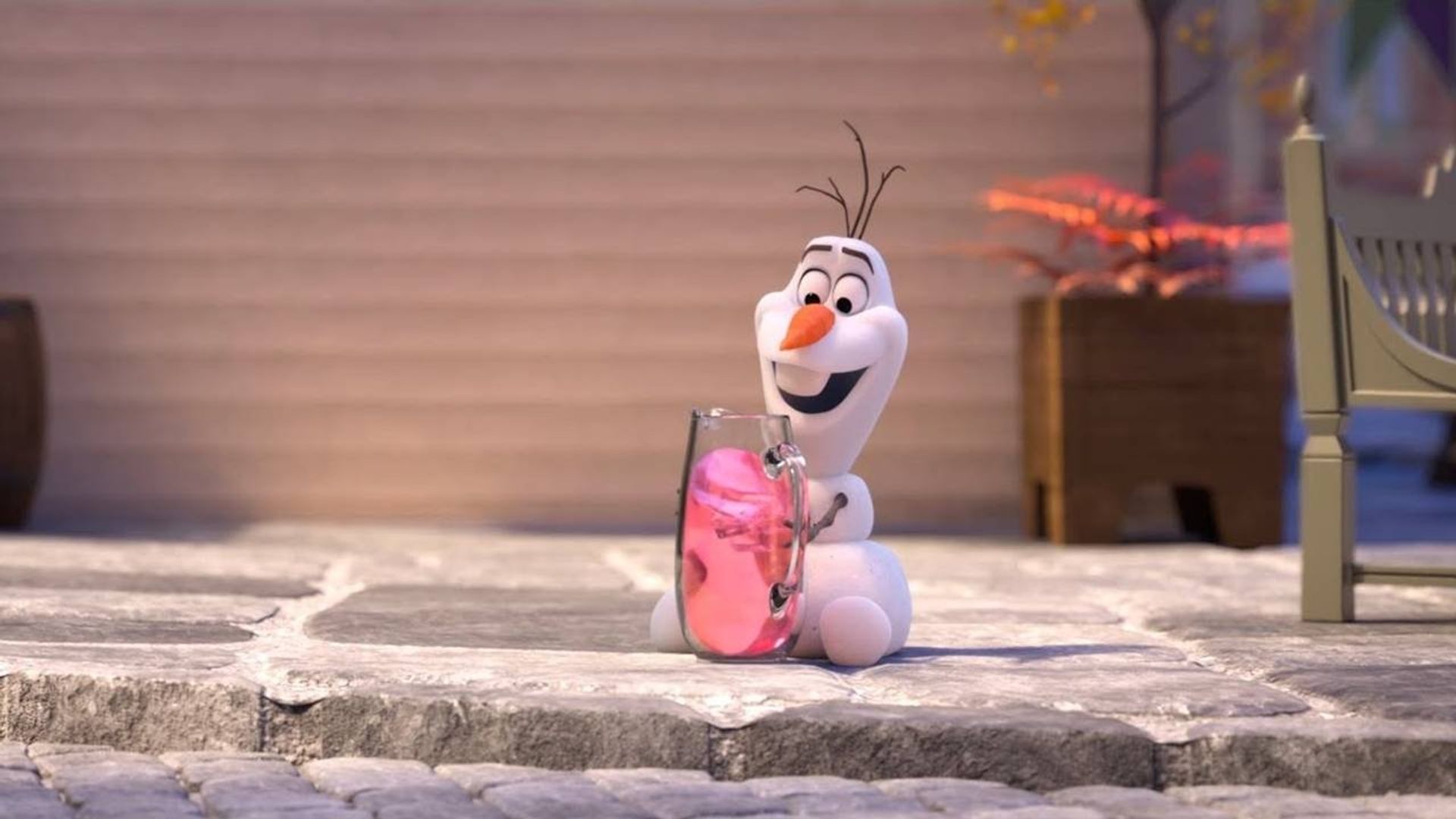 At Home with Olaf background