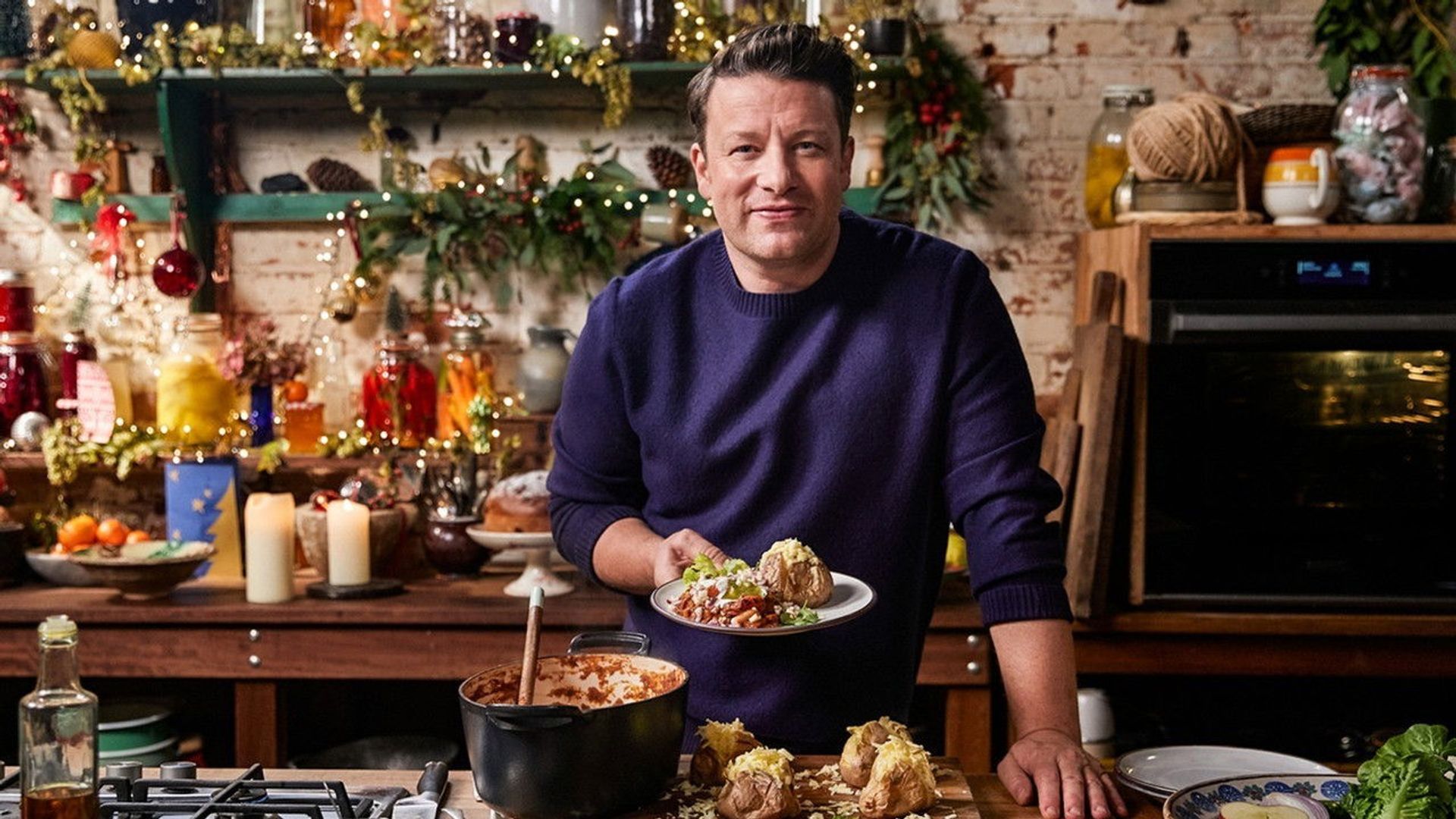 Jamie: Keep Cooking at Christmas background