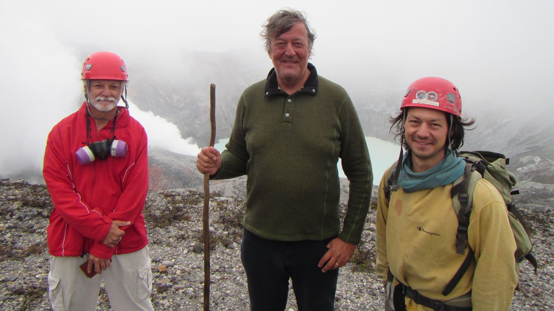 Stephen Fry in Central America background