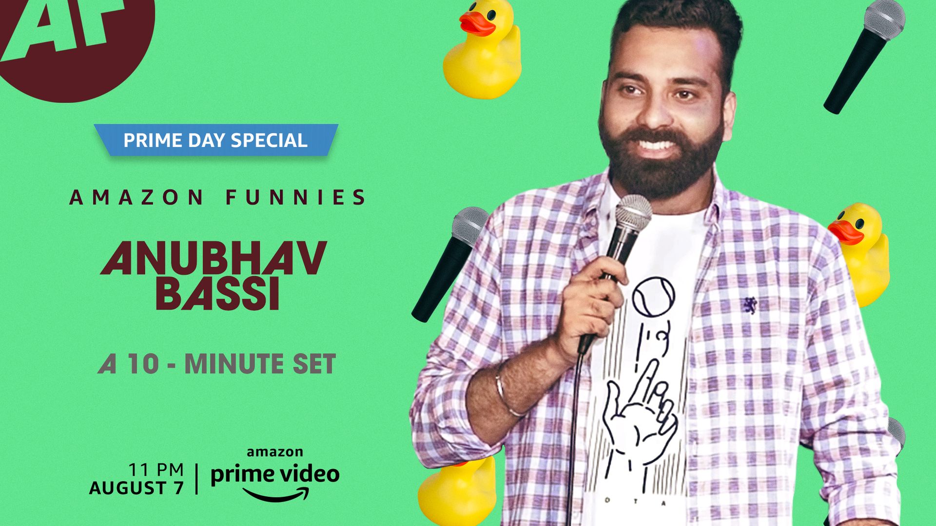 Amazon Funnies - 10 Minute Stand-ups background