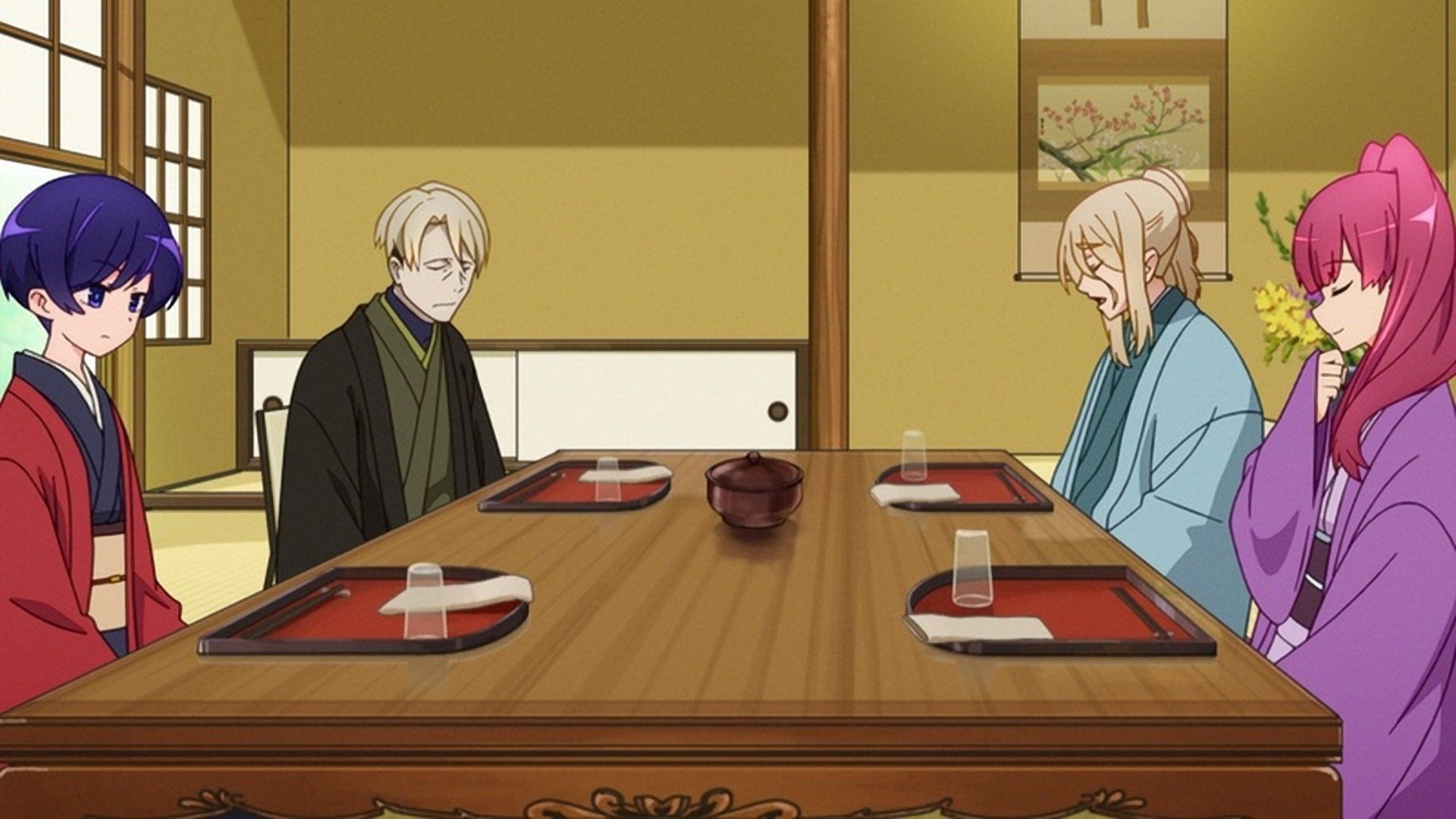 Uchi no Shishou wa Shippo ga Nai background