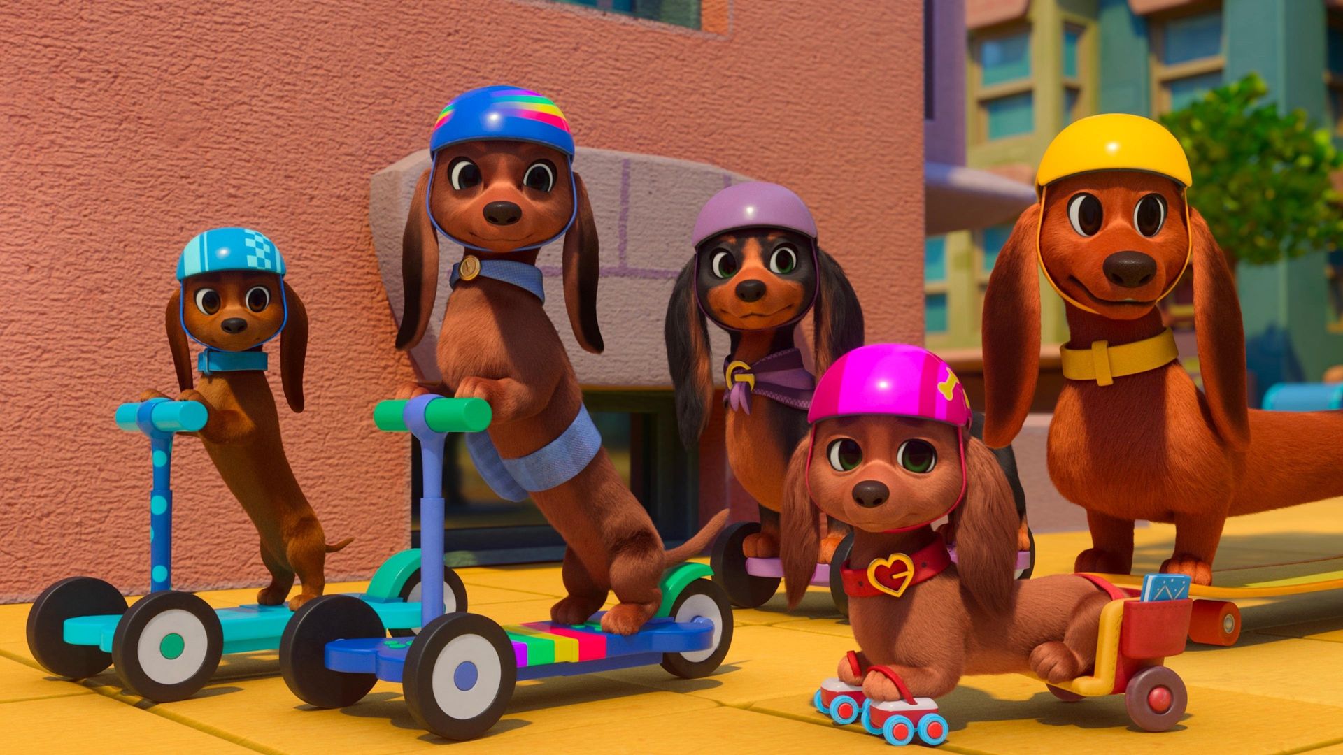 Pretzel and the Puppies background