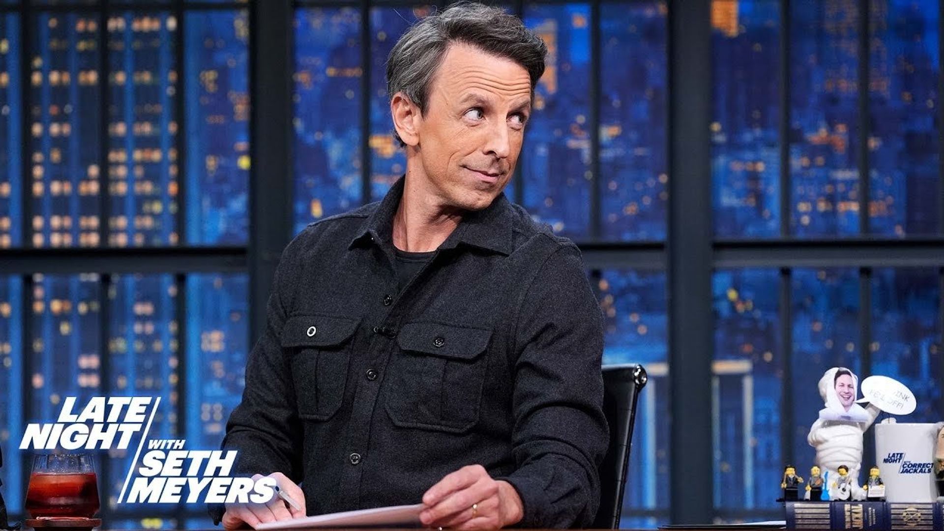 Late Night with Seth Meyers: Corrections" background