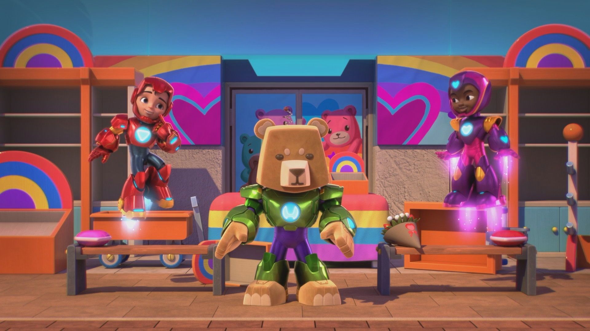 Iron Man and His Awesome Friends background