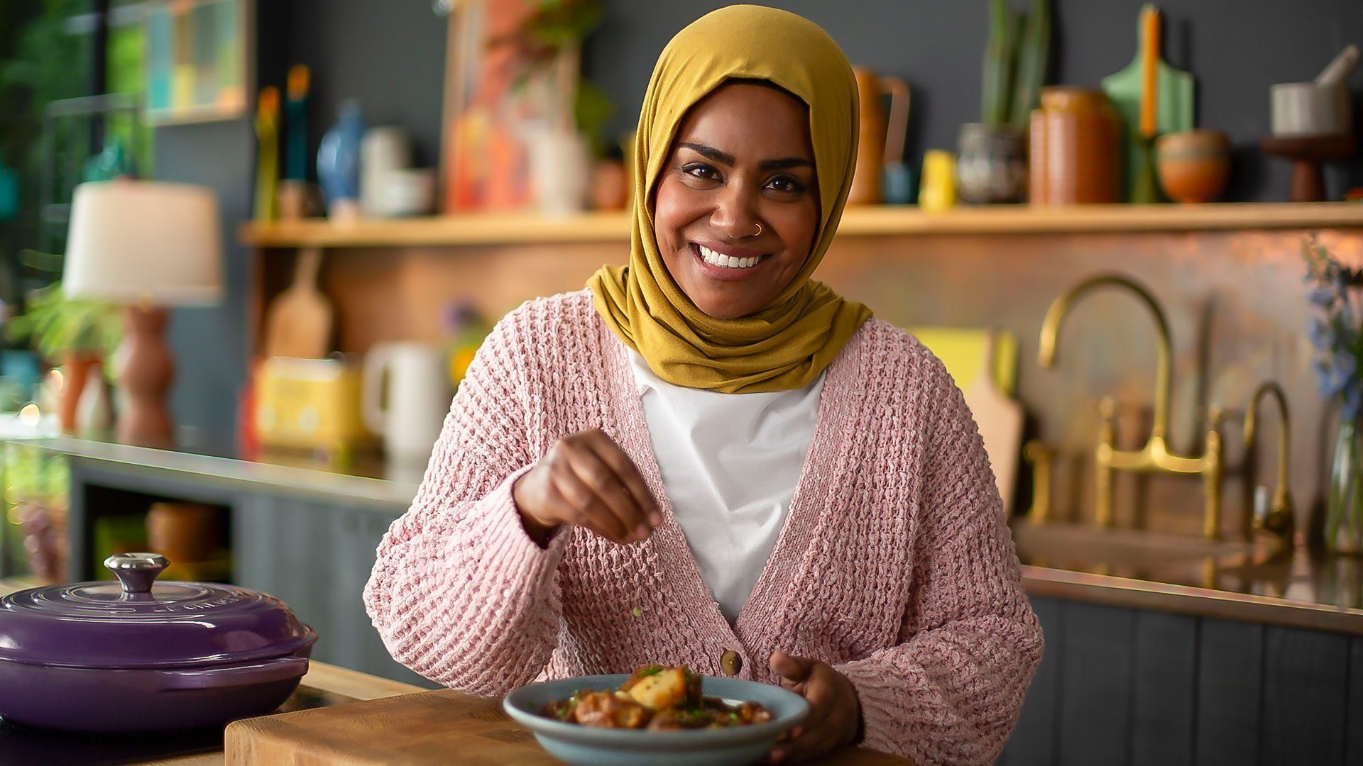 Nadiya's Cook Once Eat Twice background