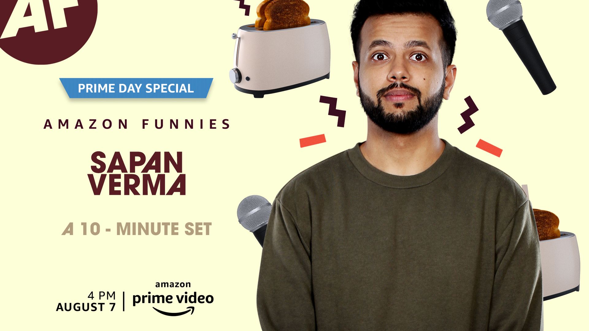 Amazon Funnies - 10 Minute Stand-ups background