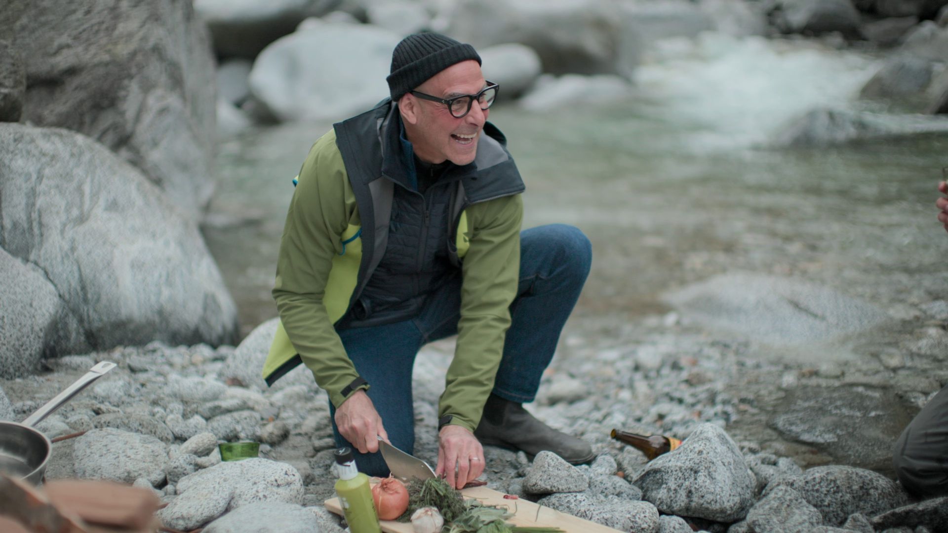 Tucci in Italy background