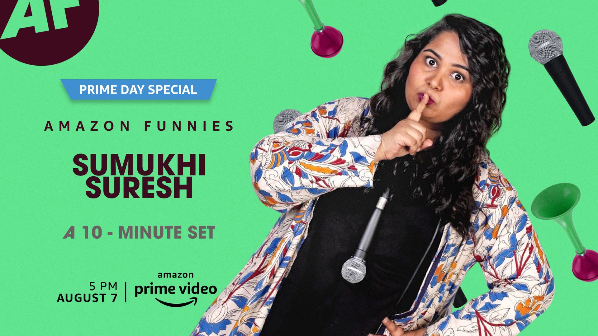 Amazon Funnies - 10 Minute Stand-ups background