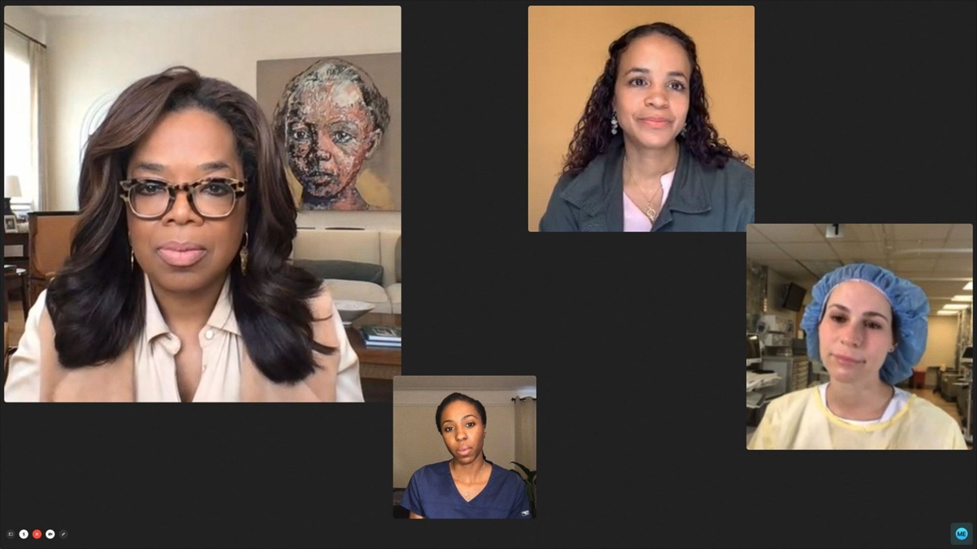 Oprah Talks COVID-19 background