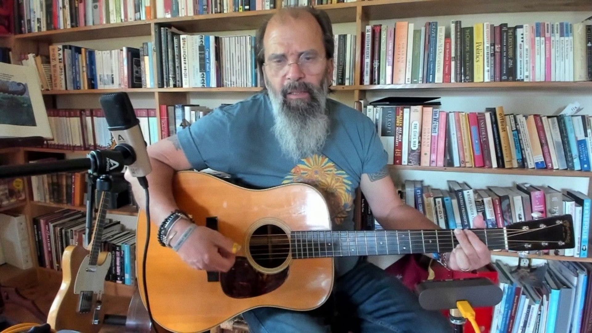 Guitar Town with Steve Earle background