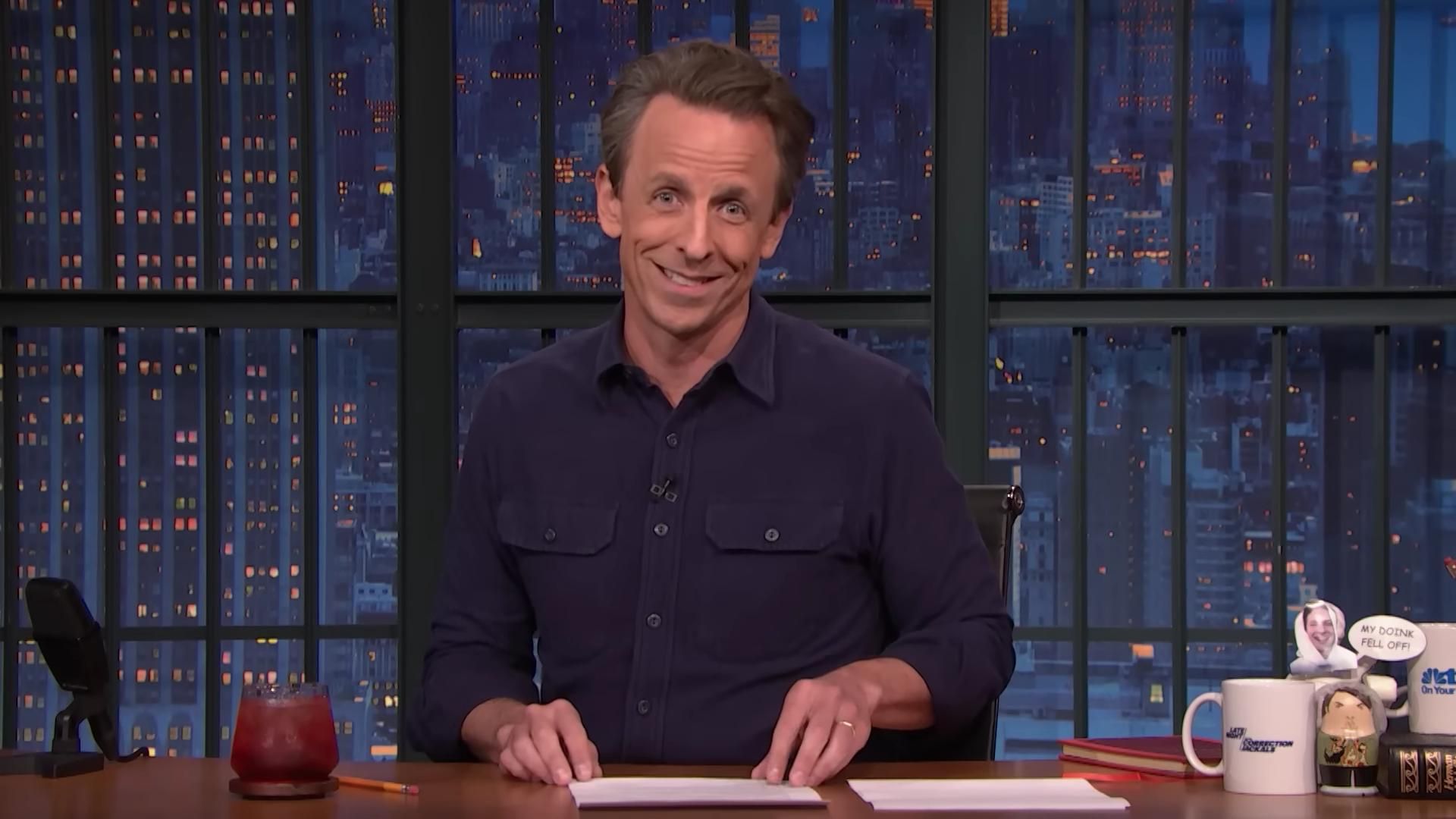 Late Night with Seth Meyers: Corrections" background