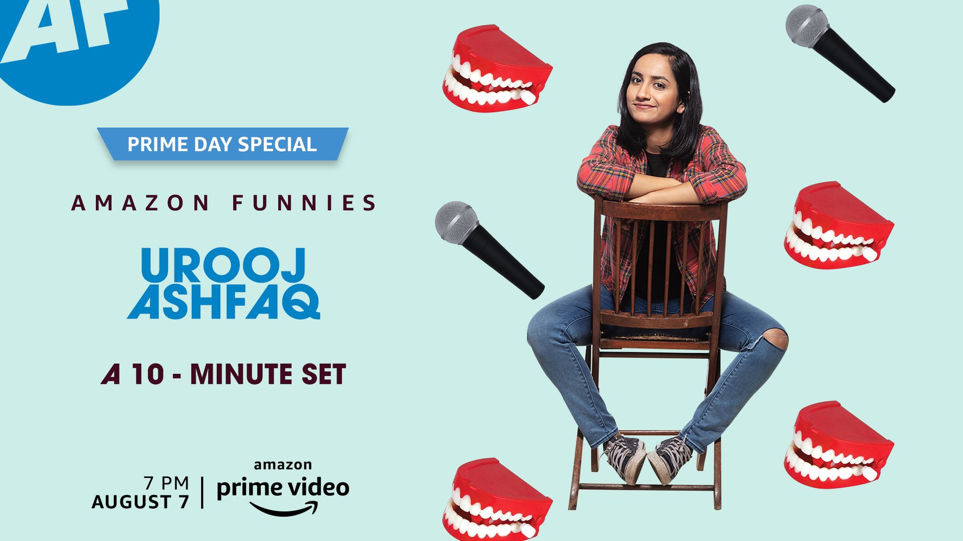 Amazon Funnies - 10 Minute Stand-ups background