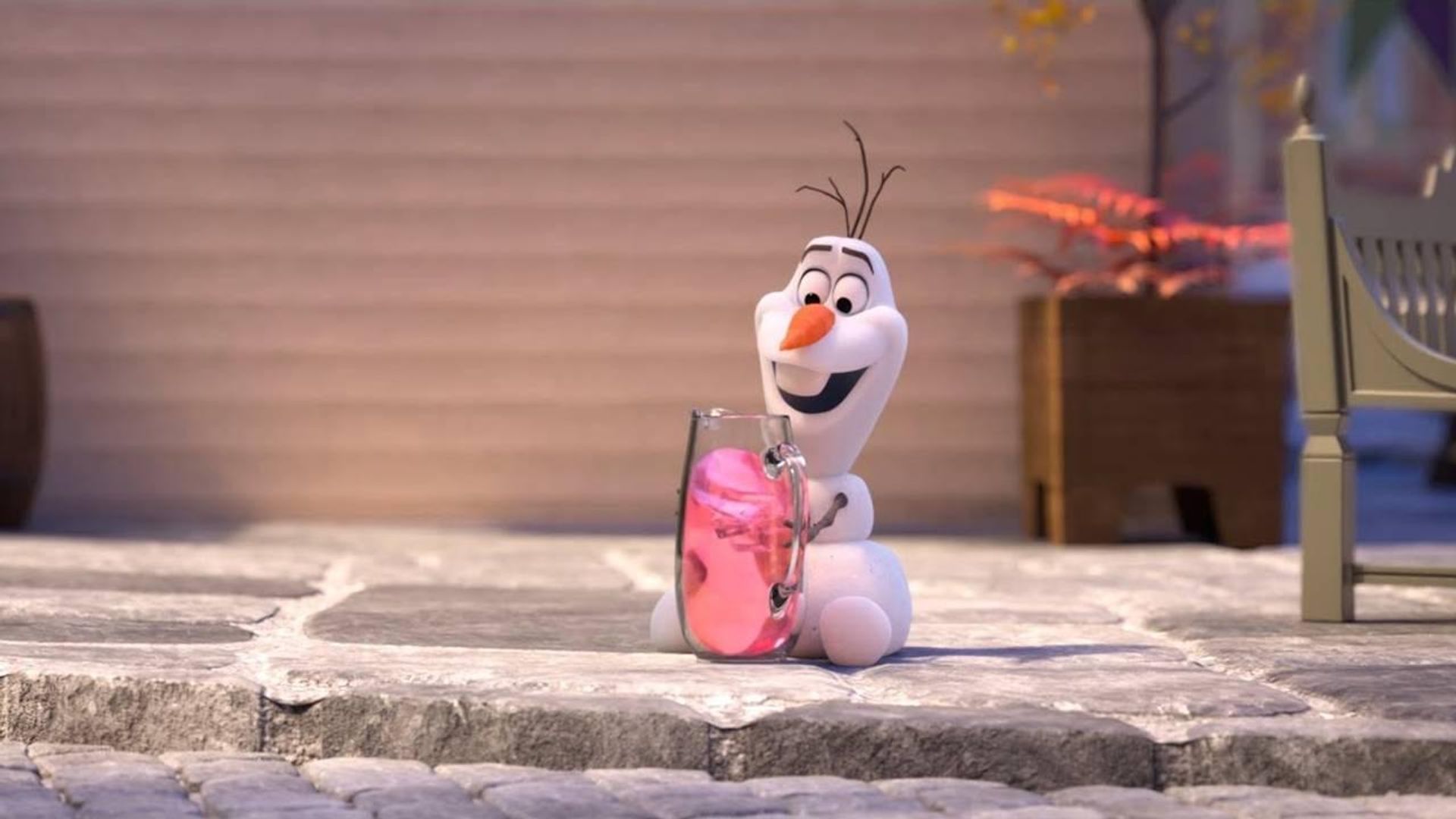 At Home with Olaf background