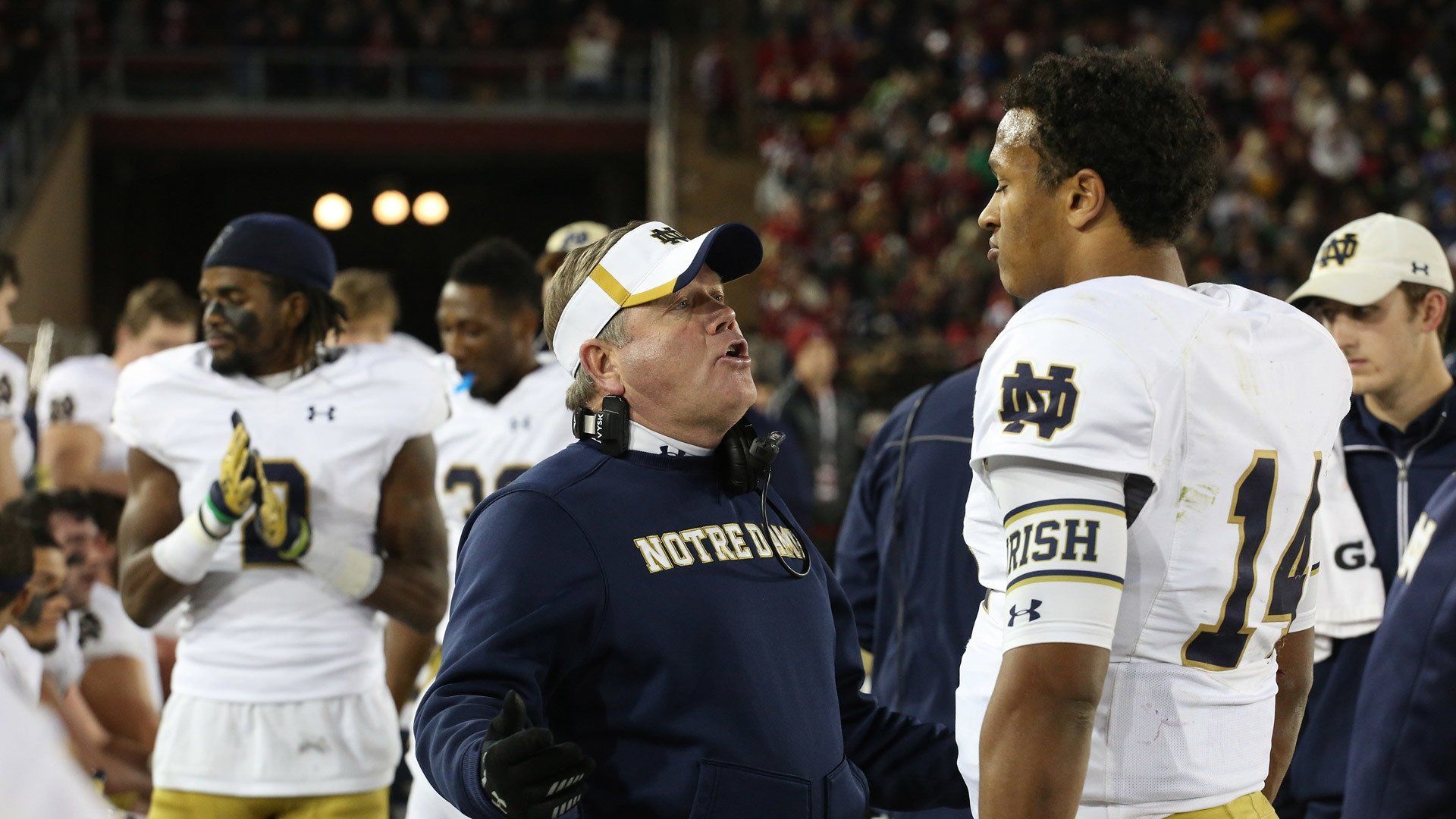 A Season with Notre Dame Football background