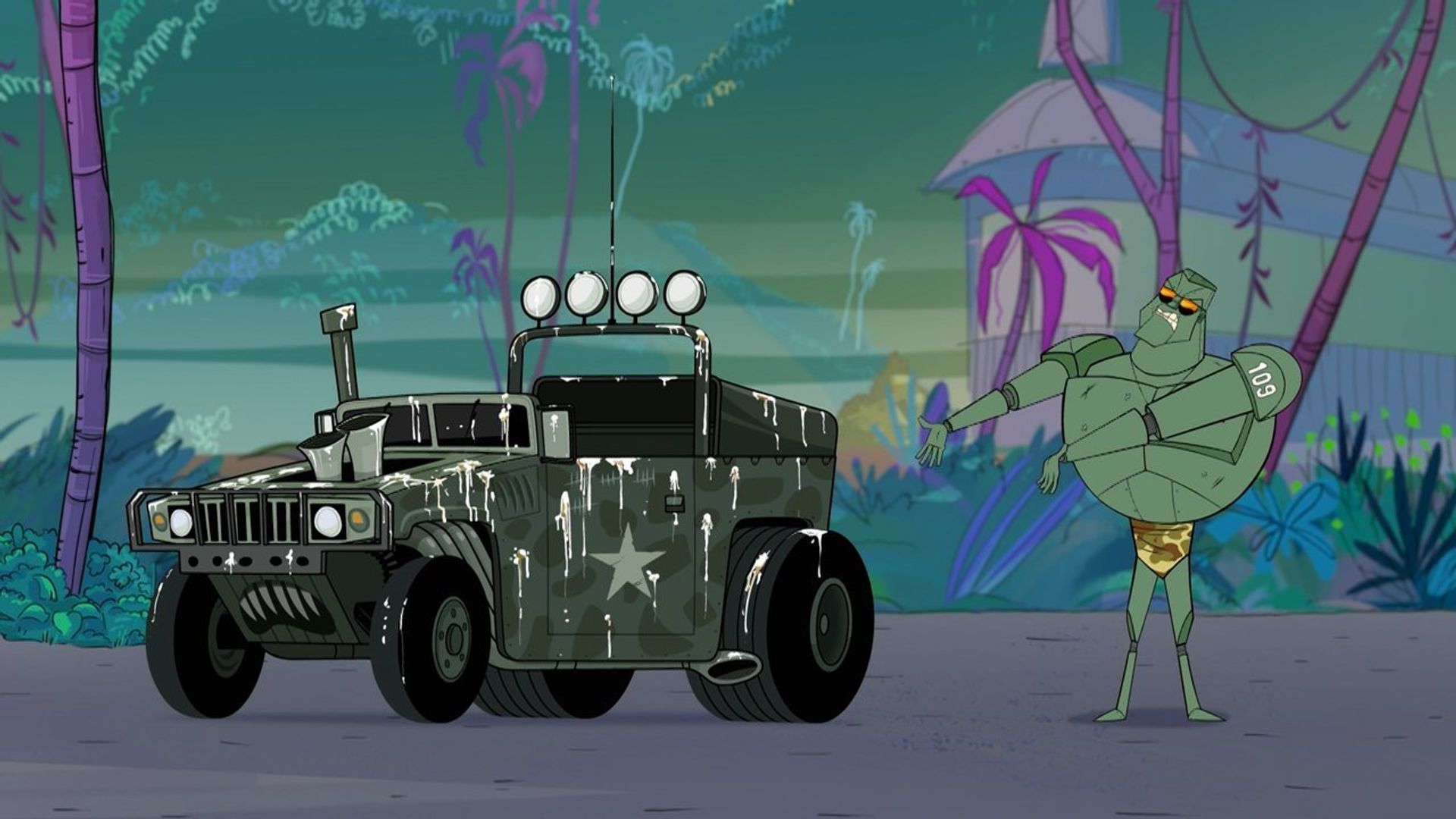 Monster Beach background