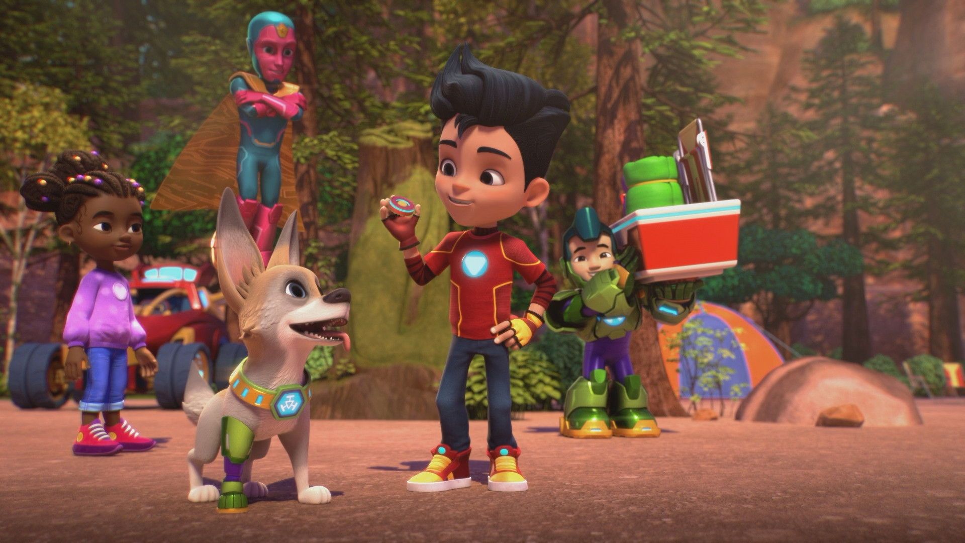 Iron Man and His Awesome Friends background