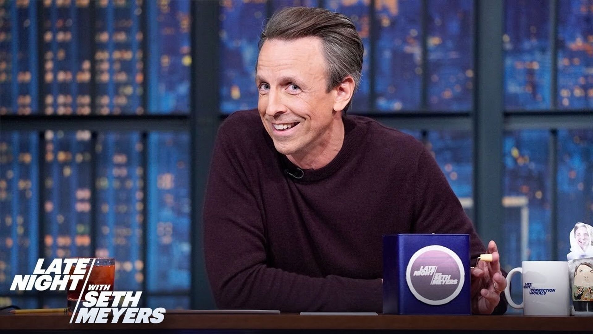 Late Night with Seth Meyers: Corrections" background