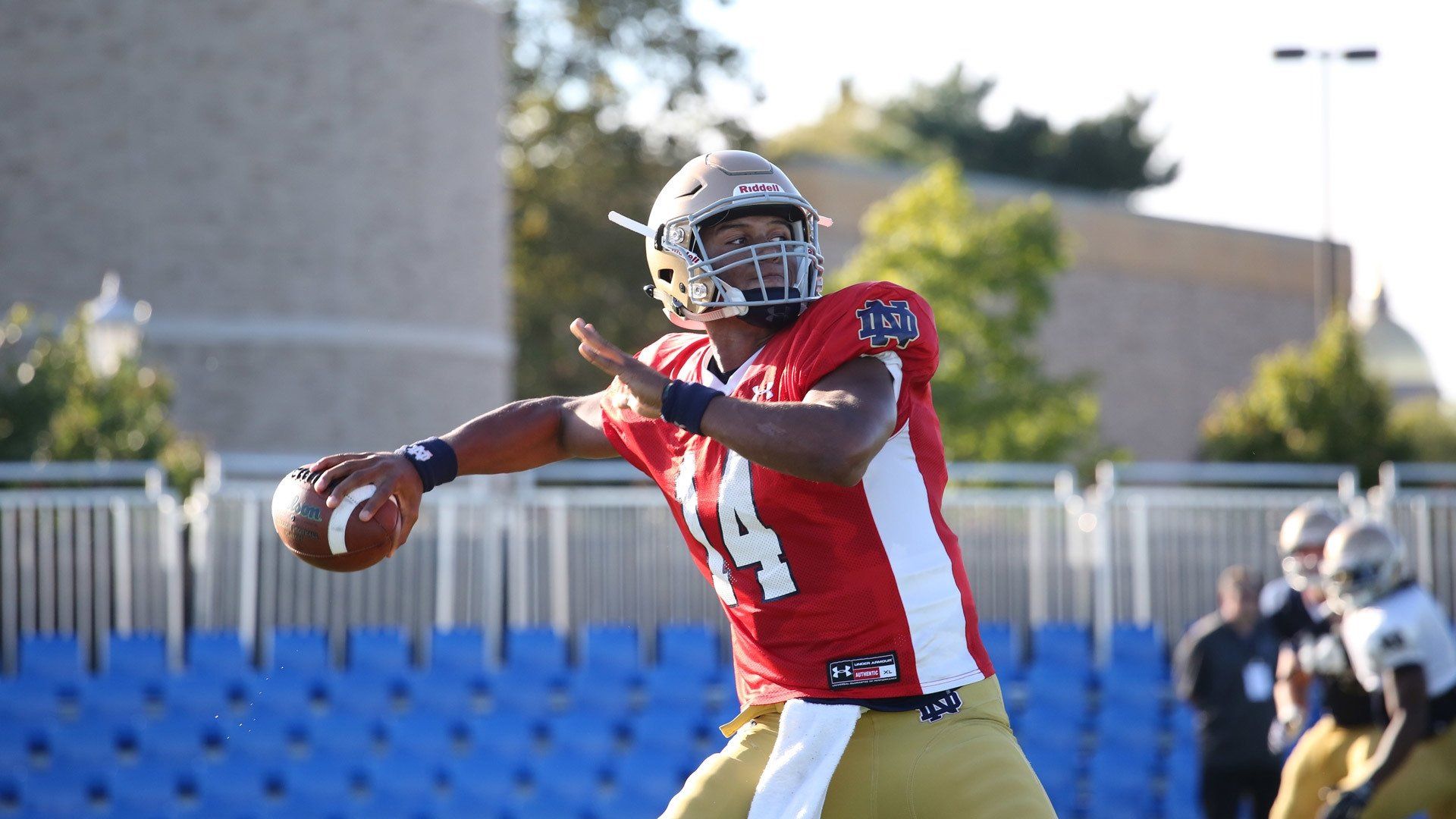 A Season with Notre Dame Football background