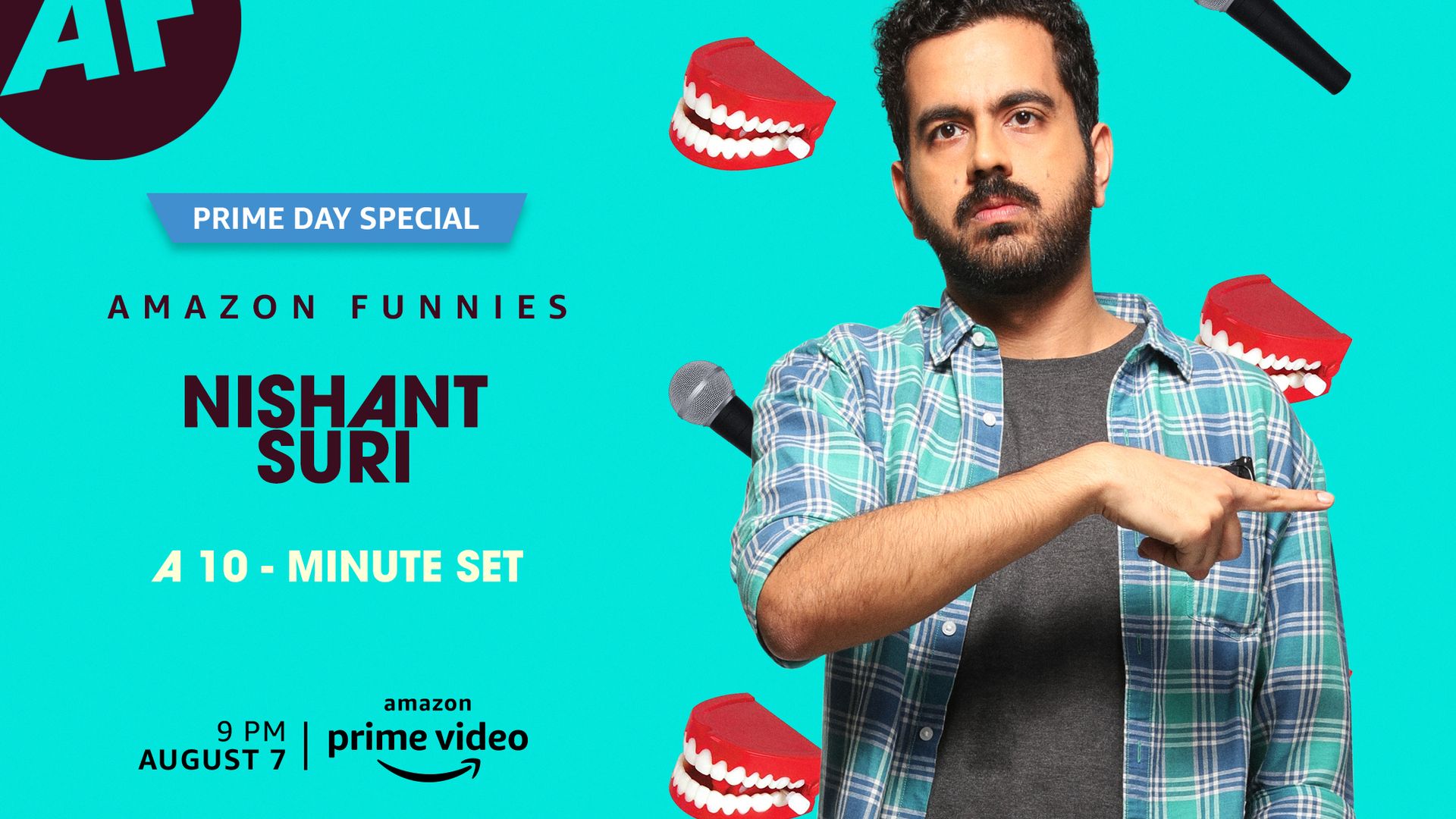 Amazon Funnies - 10 Minute Stand-ups background