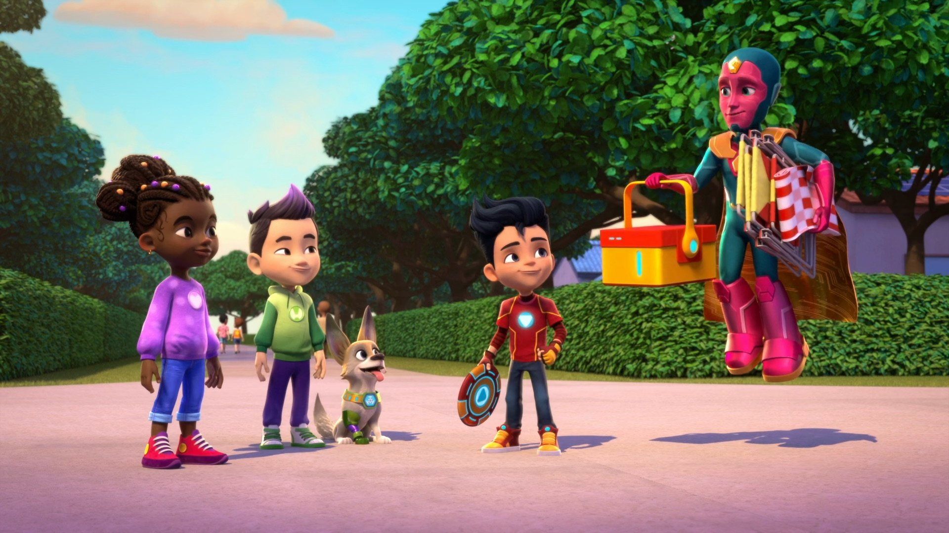 Iron Man and His Awesome Friends background