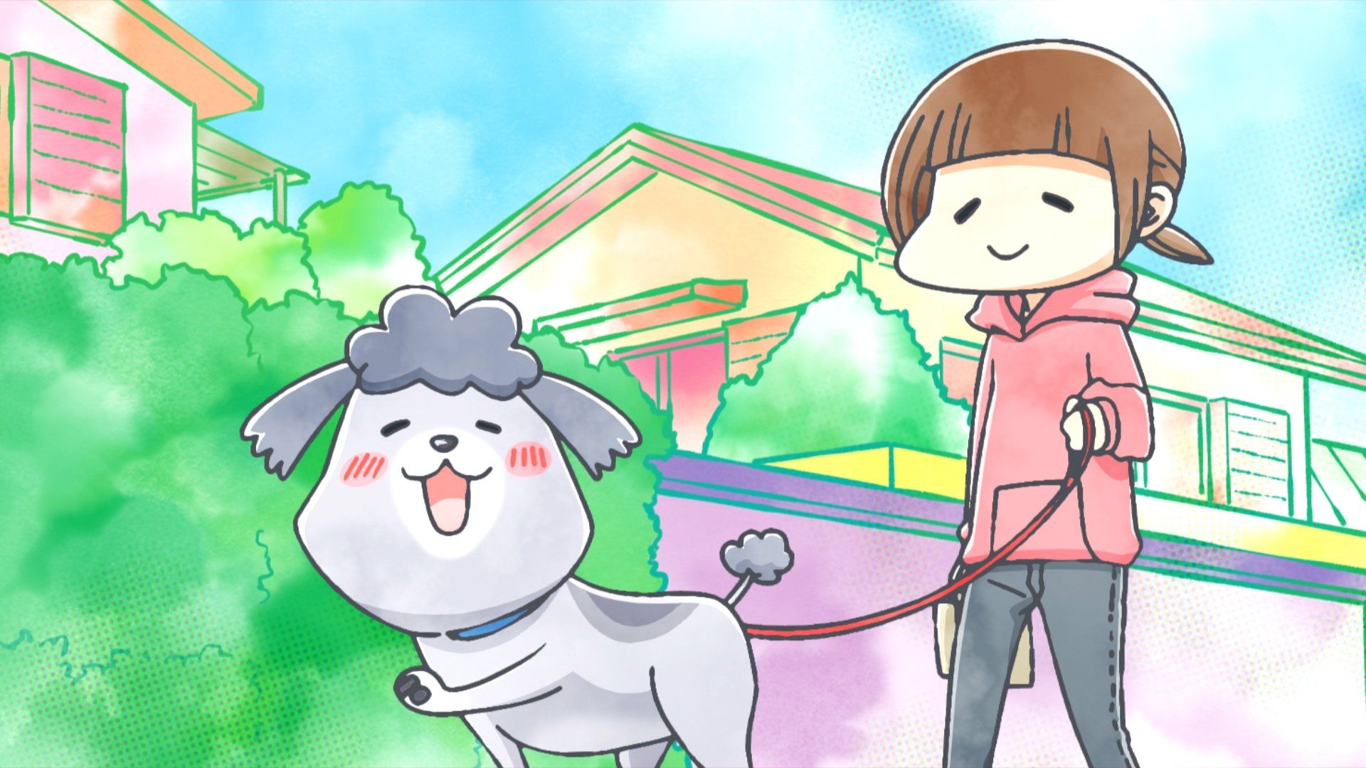 Inu to Neko Docchi mo Katteru to Mainichi Tanoshii background