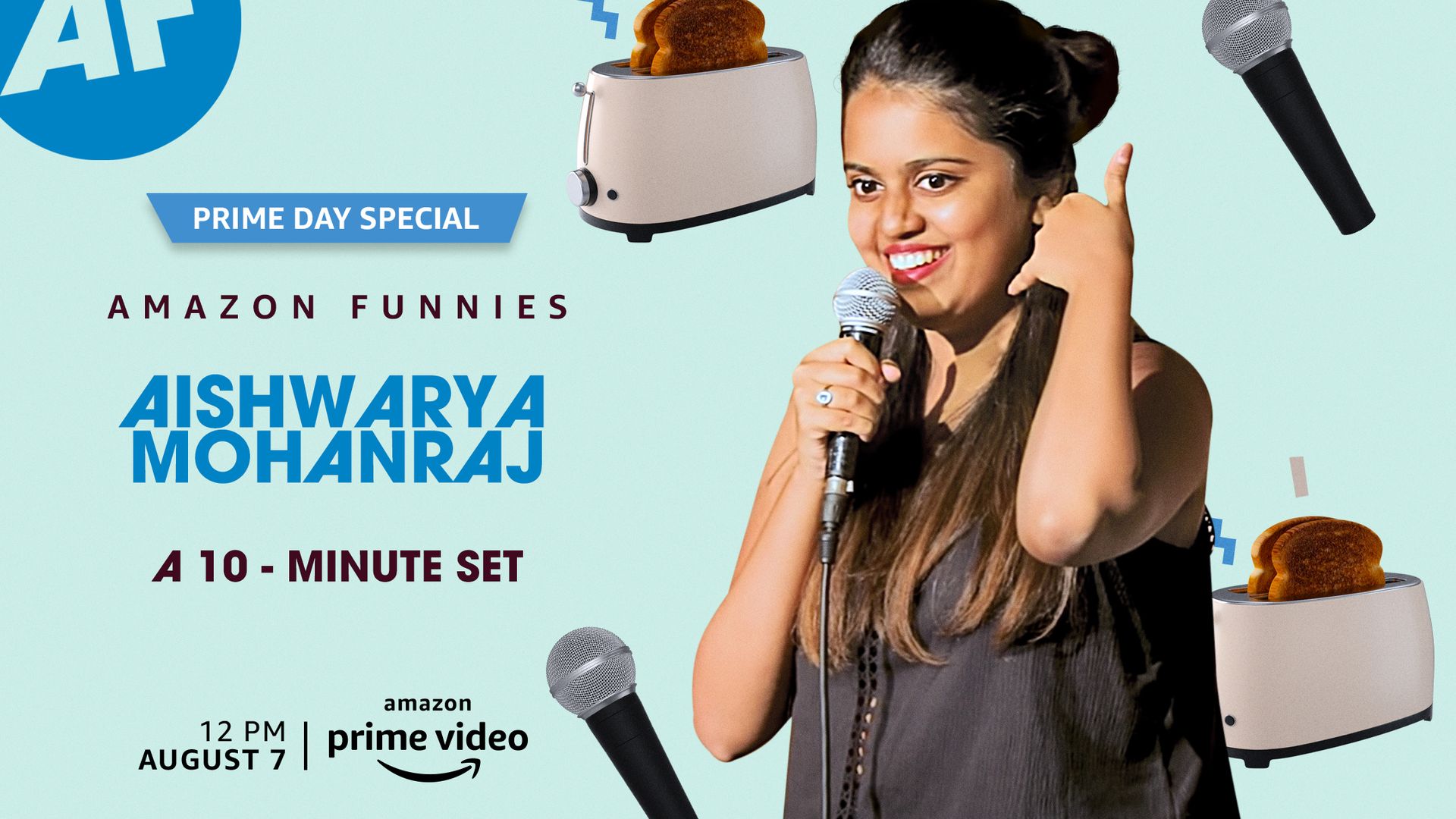 Amazon Funnies - 10 Minute Stand-ups background