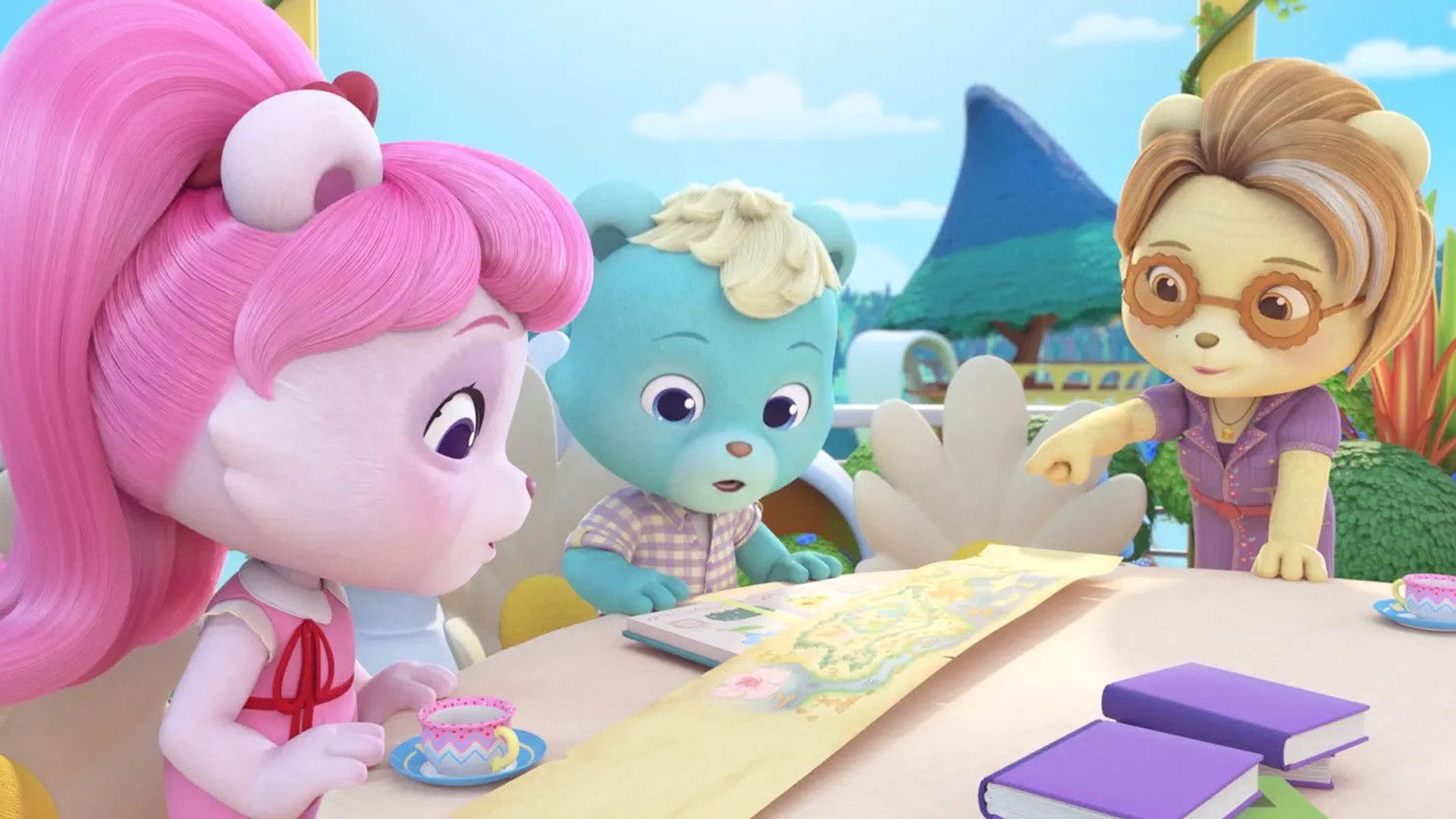 Tea Town Teddy Bears background