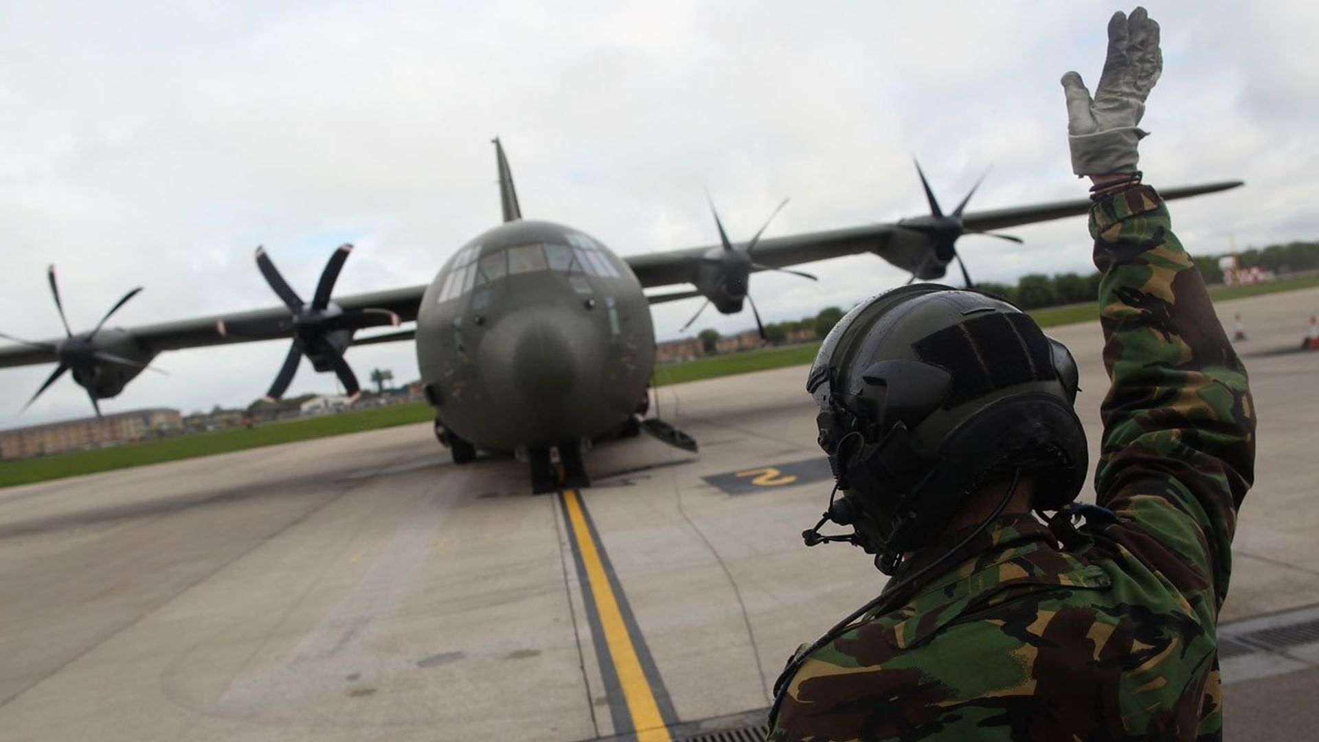 Inside RAF Brize Norton background
