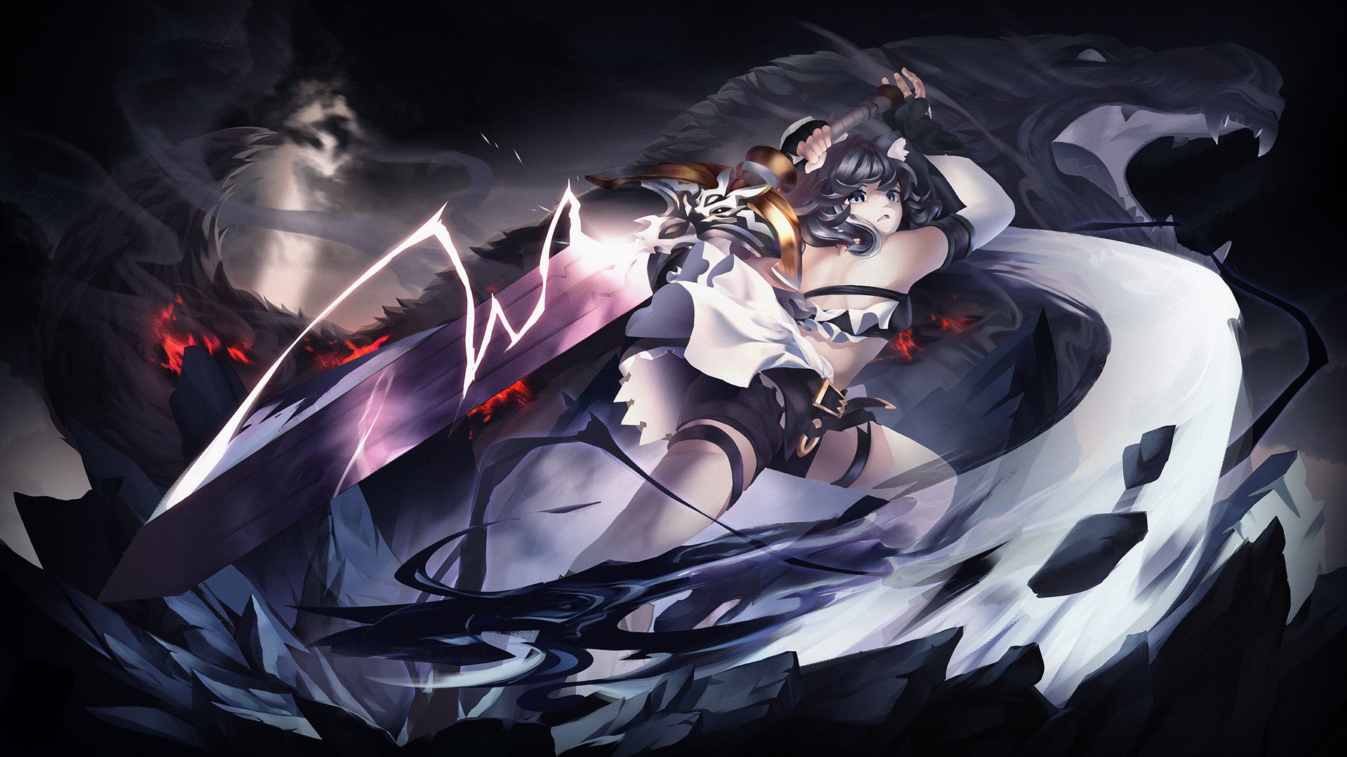 Reincarnated as a Sword background