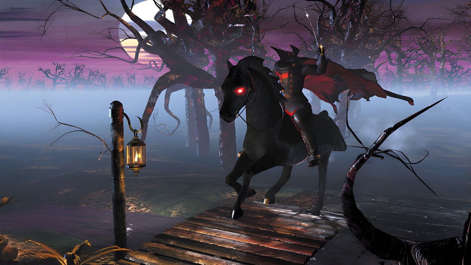 The Night of the Headless Horseman background