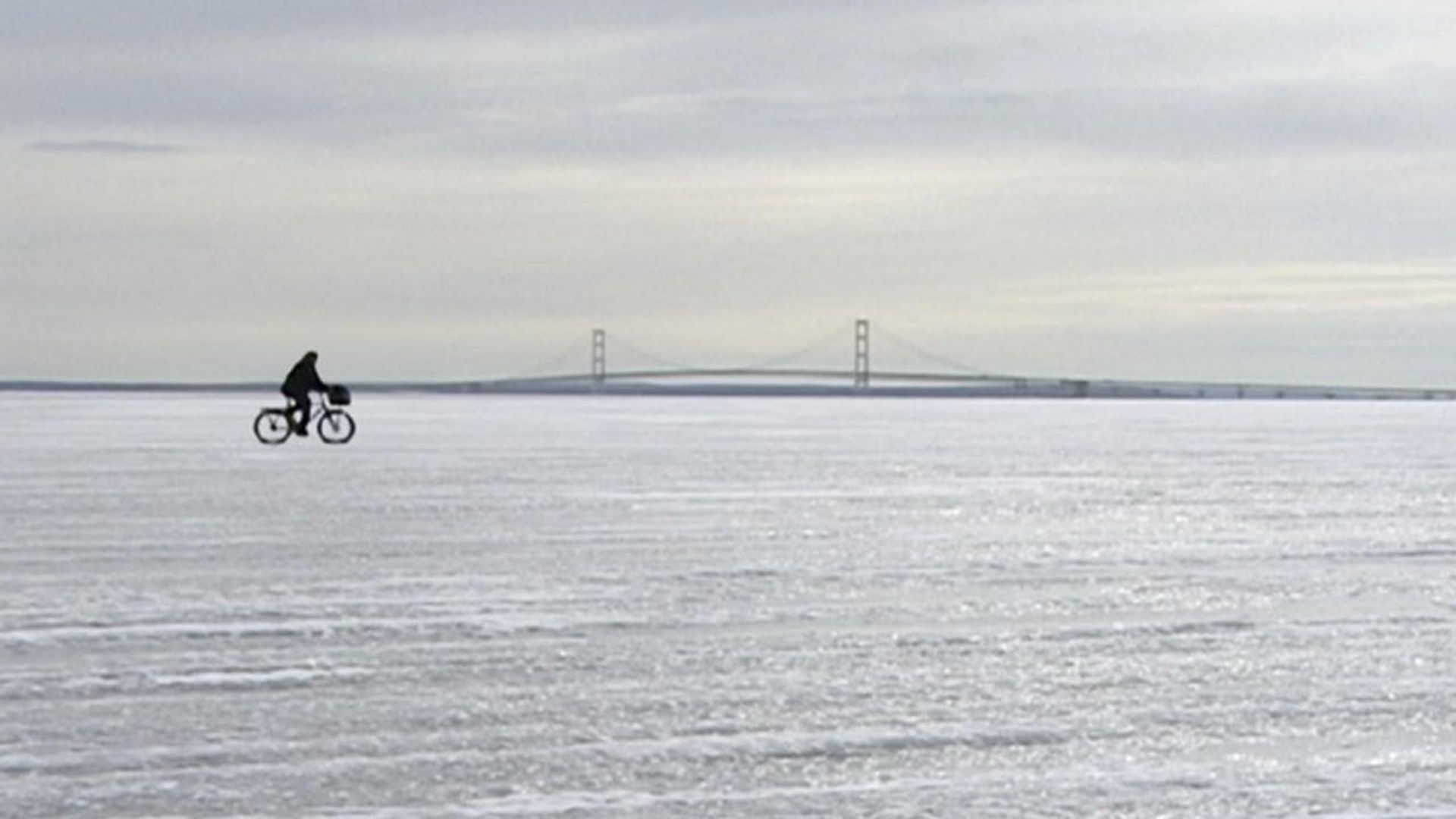 Ice Bridge: Mackinac Island's Hidden Season background