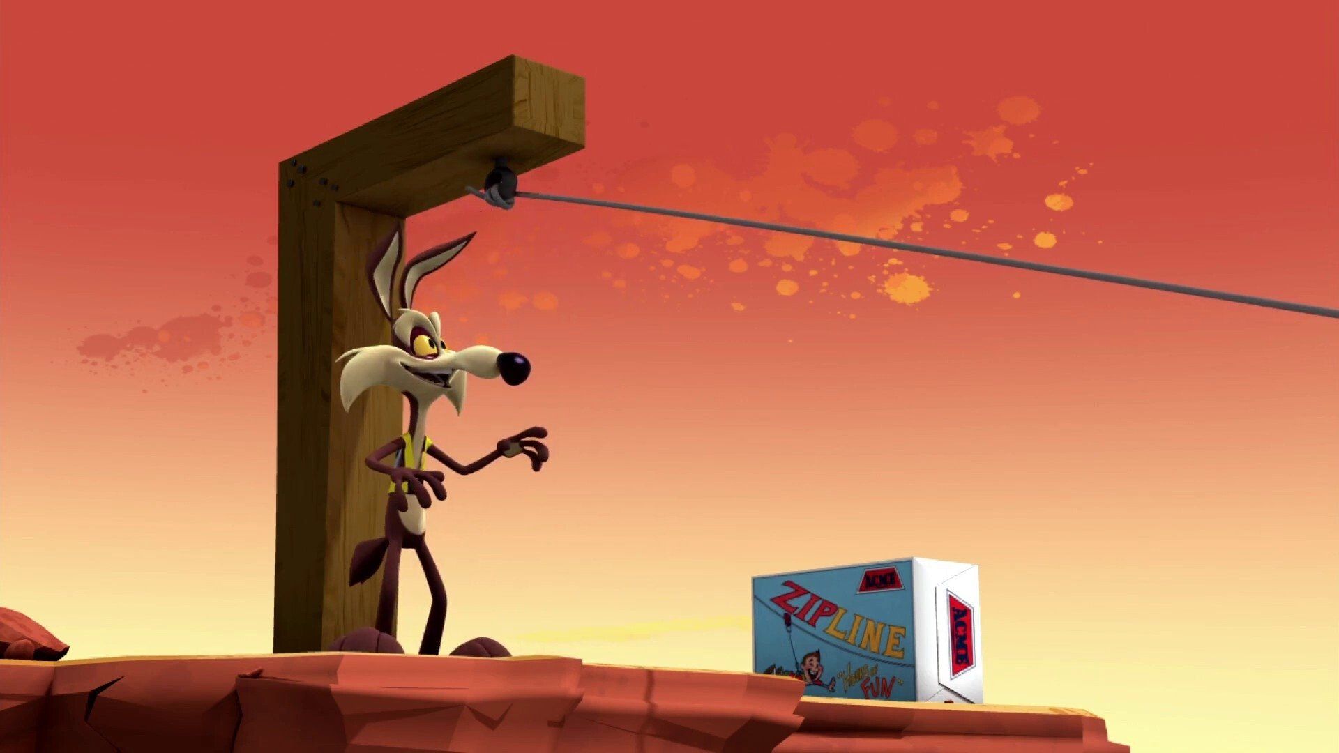 A Zipline in the Sand background