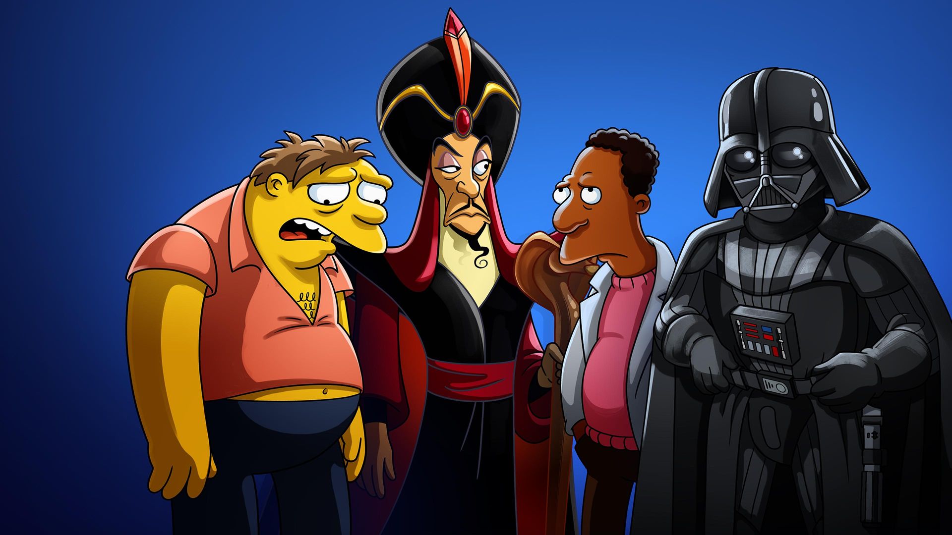 The Simpsons in Plusaversary background