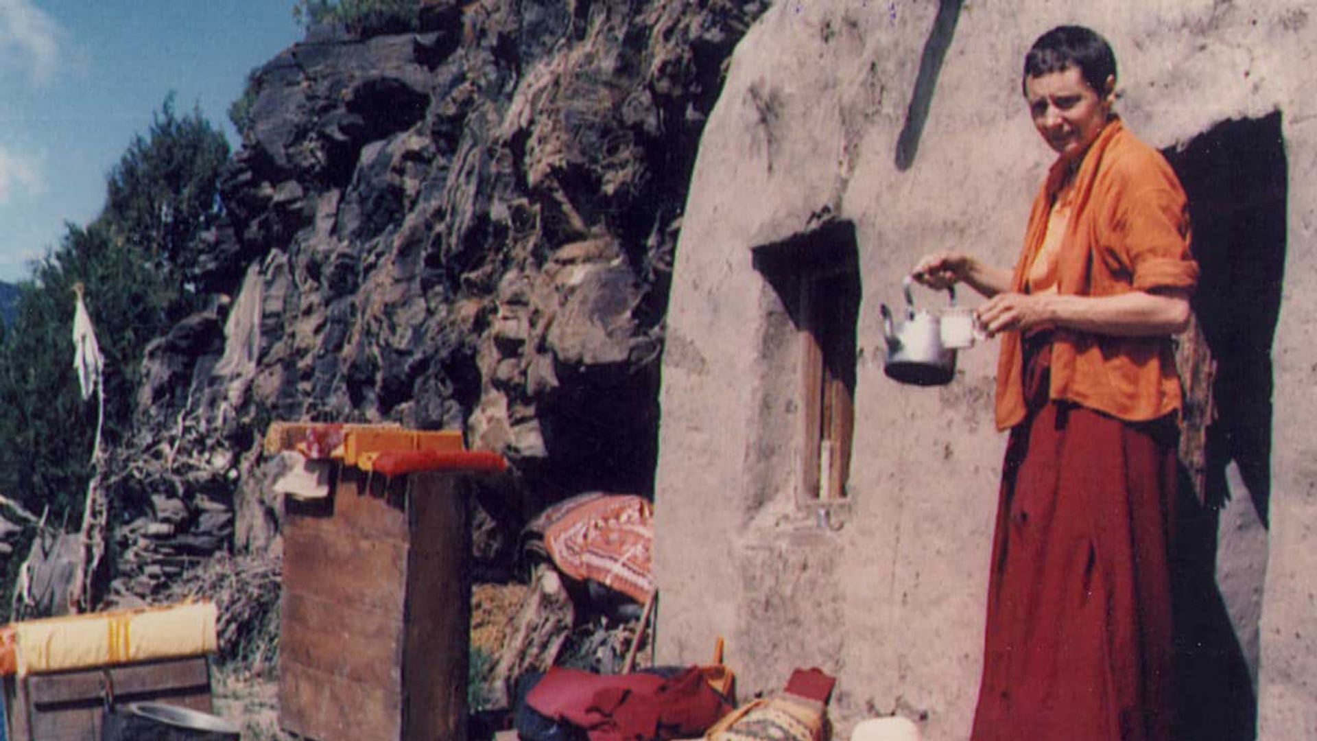 Cave in the Snow background