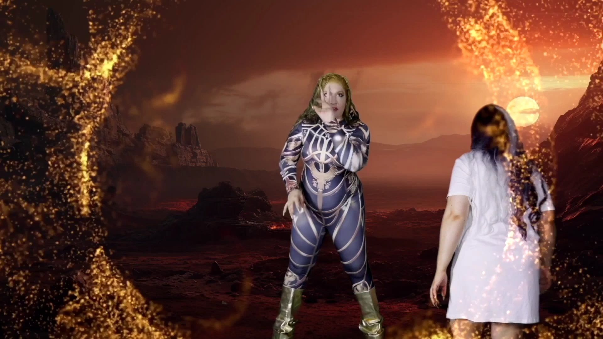 White Cobra Diamond Fox vs the Golden Eye background